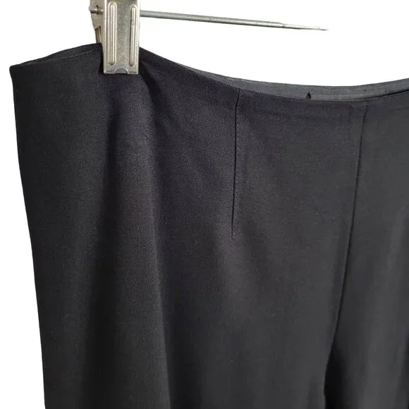 Ralph Lauren Womens Black Label Sz 12 Pants Career Flat Front Side Zip Wide Leg - Picture 9 of 10